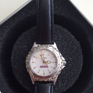 Fossil watch. Black band. Las Vegas face.